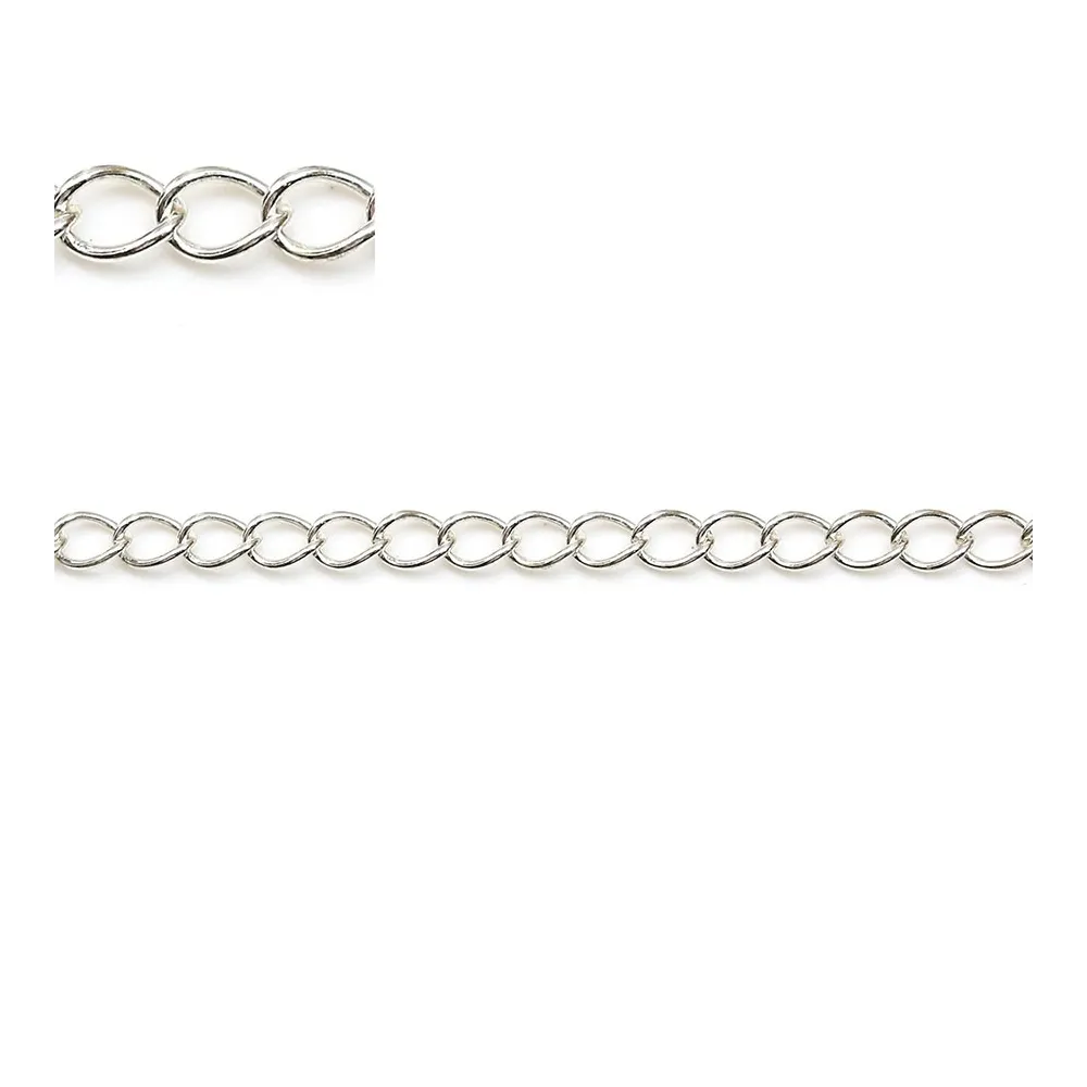 Chaîne argent 925 allonge 3x4mm x 50cm