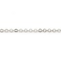 925 sterling silver chain round flat link 2.6mm x 50cm