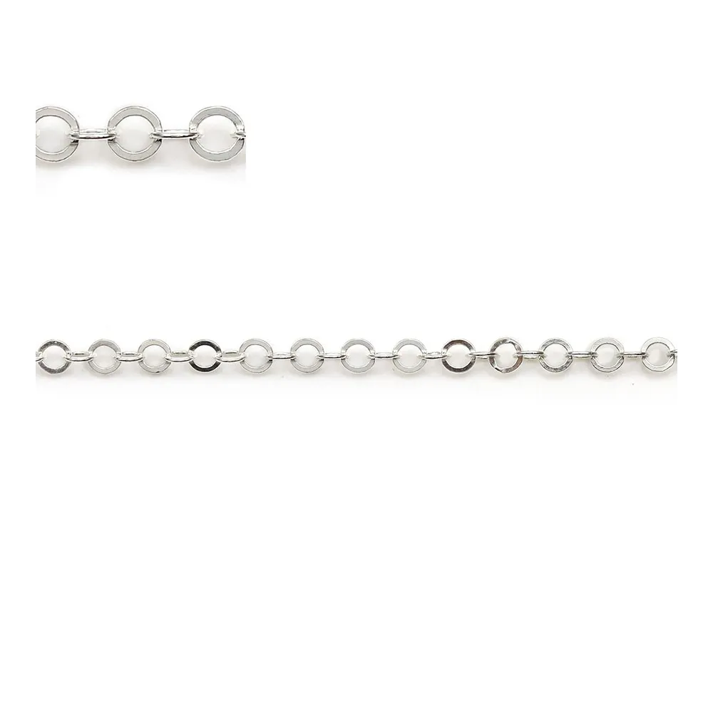 Chaîne argent 925 maille ronde plate 2.6mm x 50cm