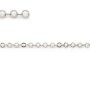 925 sterling silver chain round flat link 2.6mm x 50cm