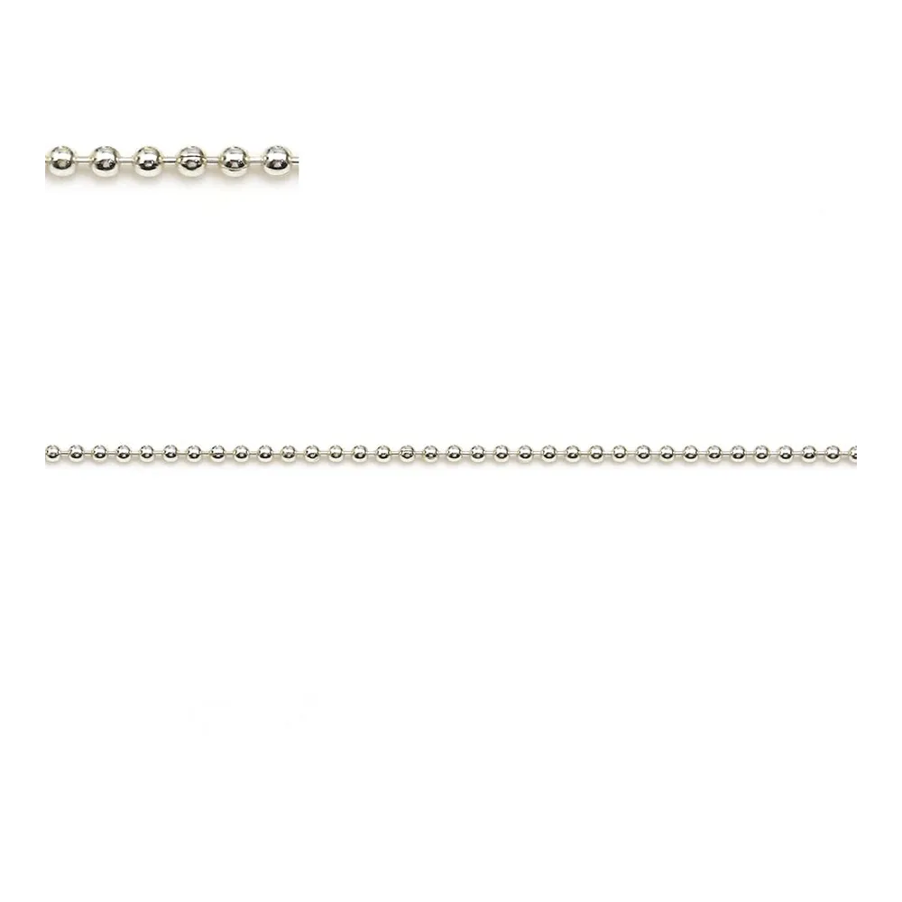 Chaîne Fines Billes Argent 925 - 50 Cm - Neuve Avec étiquettes - CH21