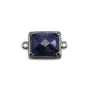 Rock crystal quartz set in silver 13x17mm x 1pc