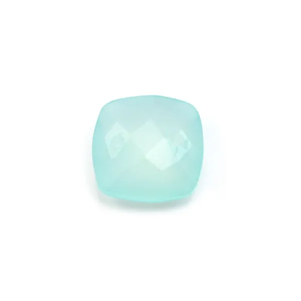 Intercalary in blue chalcedony with 2 holes 10mm x 1pc