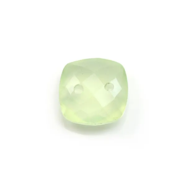 Intercalaire en calcédoine verte avec 2 trous 10mm x 1pc