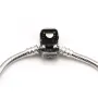 Bracelet en argent 925 serpentine avec zirconium 19cmx2.9mm x 1pc