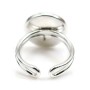 925 silver adjustable ring 10mm round base x 1pc