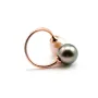 Bague réglable flexible double pour semi percées plaquée "doré x 1pc