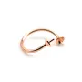 Bague réglable flexible double pour semi percées plaquée "flash or x 1pc