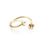 Bague réglable flexible double pour semi percées plaquée "doré x 1pc