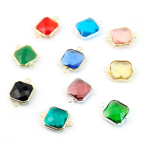 Pierre set glass squart 12.5 mm x 1pc