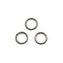 Anneaux ronds ouverts, métal couleur bronze, 0.8x5mm environ 100pcs