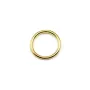 Rings welded, in round shape, in gold metal 1 * 10mm about 50pcs