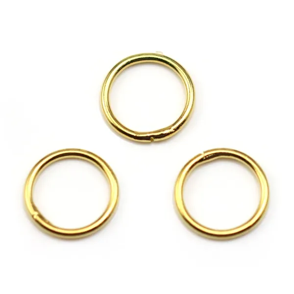 Anneaux de forme ronde, soudé, en métal doré 1 * 10mm environ 50pcs