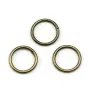 Anneaux rond soudés, métal couleur bronze, 1x10mm environ 50pcs
