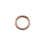 Anneaux soudé, forme ronde, en métal, couleur cuivre 1* 10mm environ 50pcs
