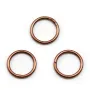 Anneaux soudé, forme ronde, en métal, couleur cuivre 1* 10mm environ 50pcs