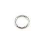 Anneaux soudé, de forme ronde, en métal rhodié, 1 * 10mm environ 50pcs