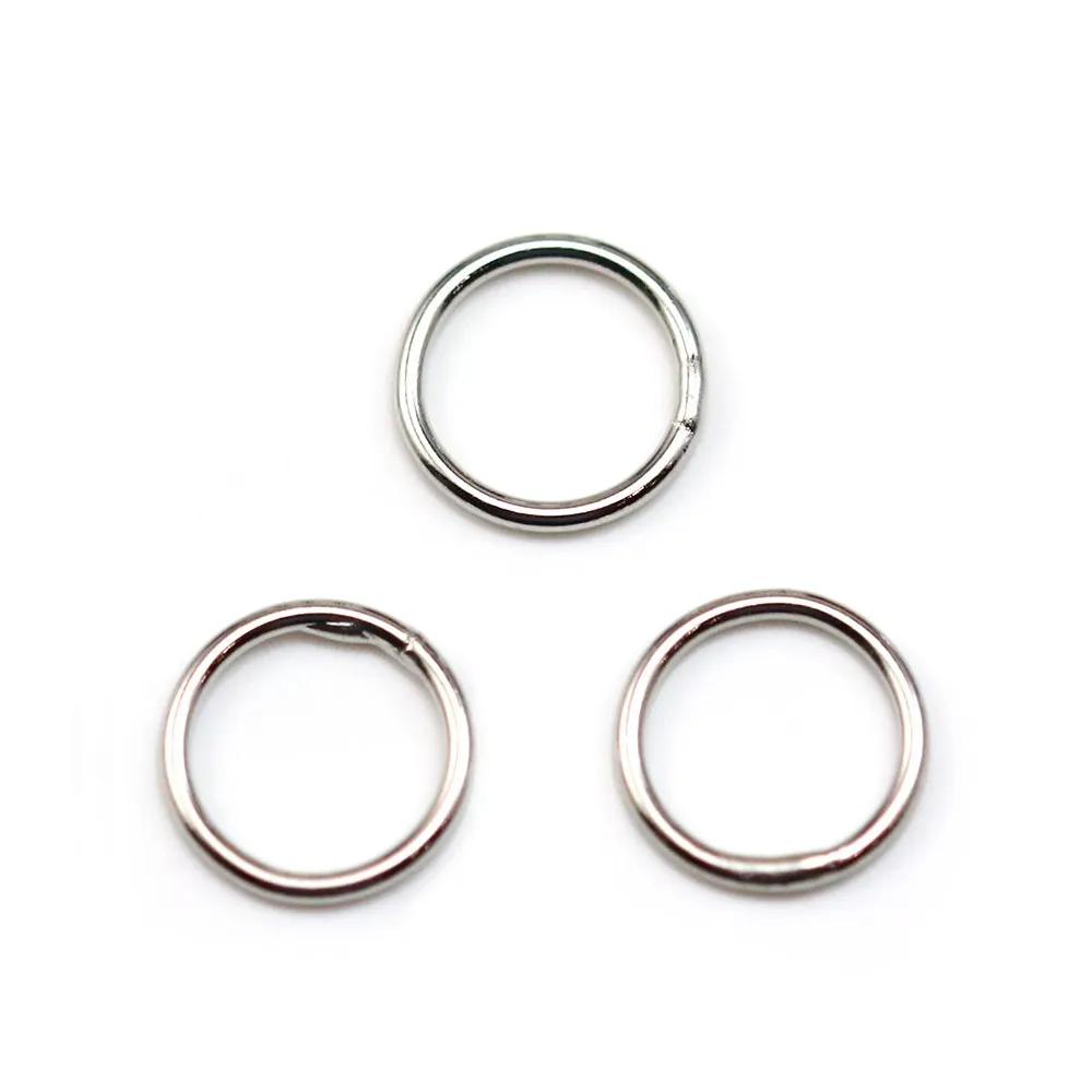 Welded rings, in rhodium metal, in round shape, 1 * 10mm about 50pcs