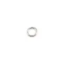 Anneaux ronds soudé en métal argenté 1x6mm x 100pcs