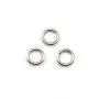 Anneaux ronds soudé en métal argenté 1x6mm x 100pcs