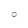 Anneaux soudé, de forme ronde, en métal rhodié, 1 * 6mm environ 100pcs