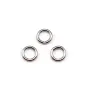 Anneaux soudé, de forme ronde, en métal rhodié, 1 * 6mm environ 100pcs