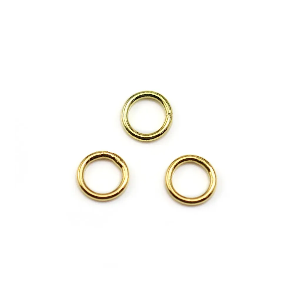 Rings welded, in round shape, in gold metal 1 * 7mm about 100pcs