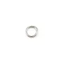 Anneaux ronds soudé en métal argenté 1x7mm x 100pcs