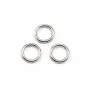 Anneaux ronds soudé en métal argenté 1x7mm x 100pcs