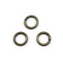 Round welded rings, in metal bronze color, 1 * 7mm about 100pcs