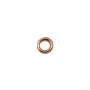 Anneaux soudé, forme ronde, en métal, couleur cuivre 1* 7mm environ 100pcs