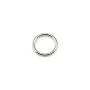 Anneaux rond soudé en métal rhodié 1x7mm x 100pcs