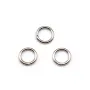 Anneaux rond soudé en métal rhodié 1x7mm x 100pcs