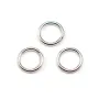 Anneaux ronds soudé argenté 1x8mm x 50pcs