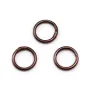 Rings welded, in round shape, in metal, copper color 1 * 8mm about 50pcs