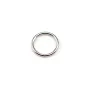 Anneaux soudé, de forme ronde, en métal rhodié, 1 * 8mm environ 50pcs