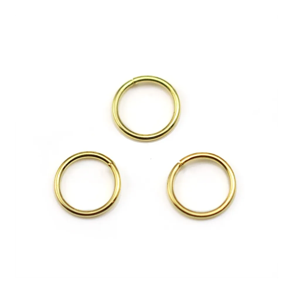 Anneaux de forme ronde, ouvert, en métal doré 0.8 * 8mm environ 100pcs