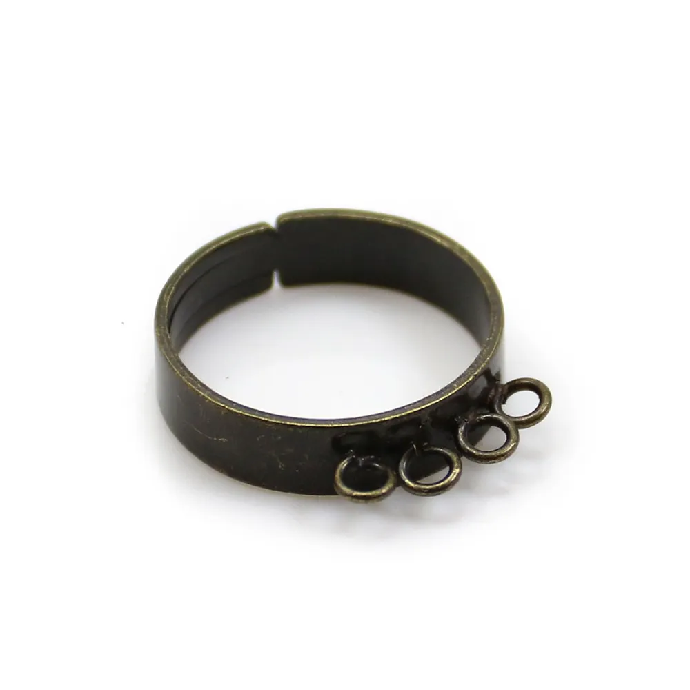 Bague Bijou En Cuivre Bicolore à Quatre Anneaux - Hypoallergénique - Neuf Avec Étiquettes