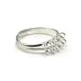 Bague réglable de couleur argenté, 10 anneaux, x 1pc