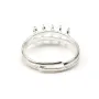 Bague réglable de couleur argenté, 10 anneaux, x 1pc