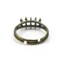Bague réglable de couleur bronze, 10 anneaux, x 1pc