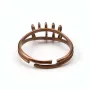 Bague réglable de couleur cuivre, 10 anneaux, x 1pc
