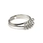 Bague réglable de couleur argent, 10 anneaux, x 1pc