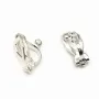 Clip support argenté 6x14mm x 10pcs