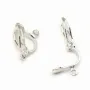 Clip support argenté 6x14mm x 10pcs