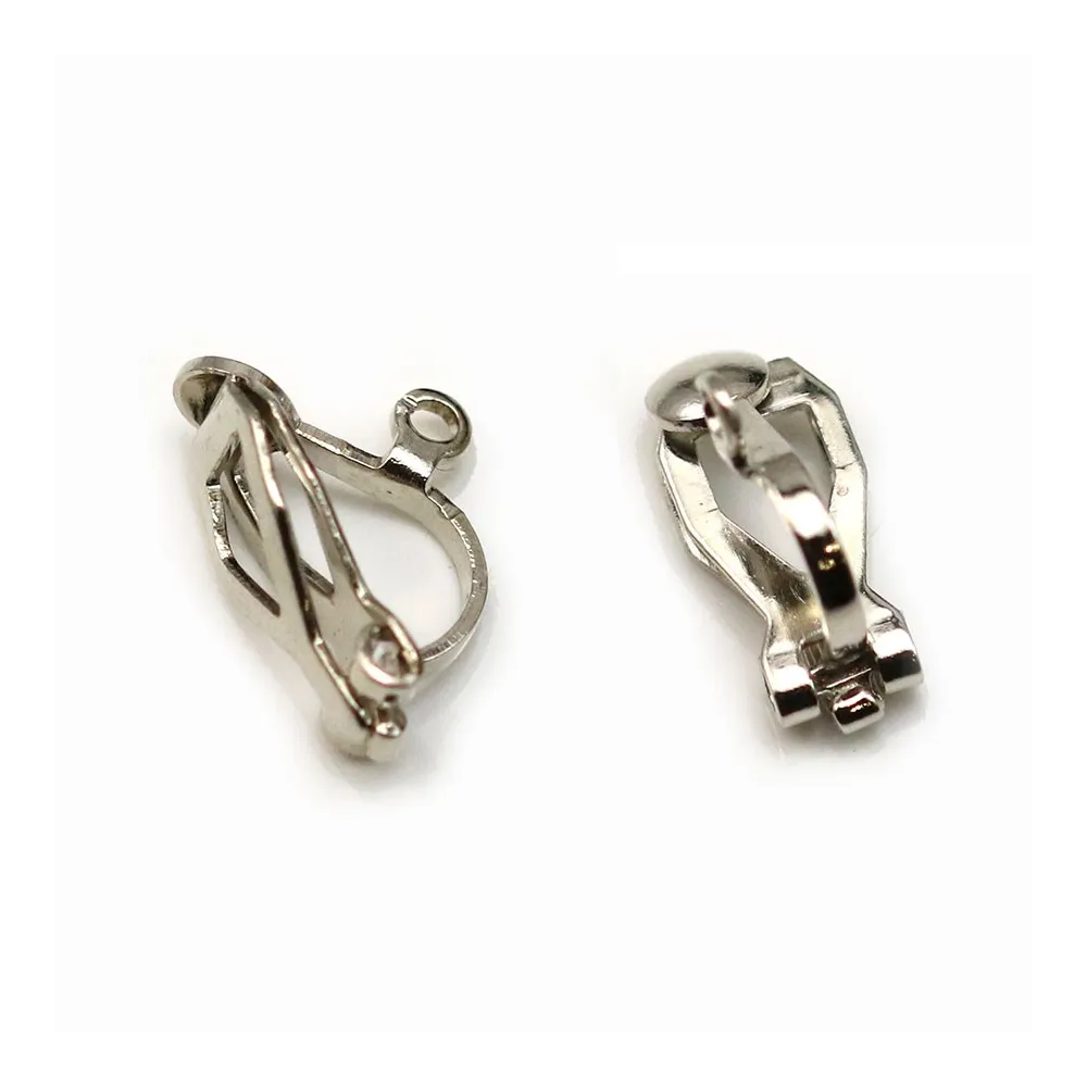 Clip support argent vielli  6x14mm x 10pcs