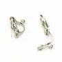 Clip support argent vielli  6x14mm x 10pcs