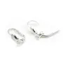 Dormeuse en coquillage argenté 16mm x 4pcs