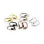 Boucles d'oreilles en forme de dormeuse de différentes couleurs, 18mm x 10pcs
