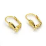 Boucles d'oreille en forme de dormeuse de différentes couleurs, 18mm x 10pcs